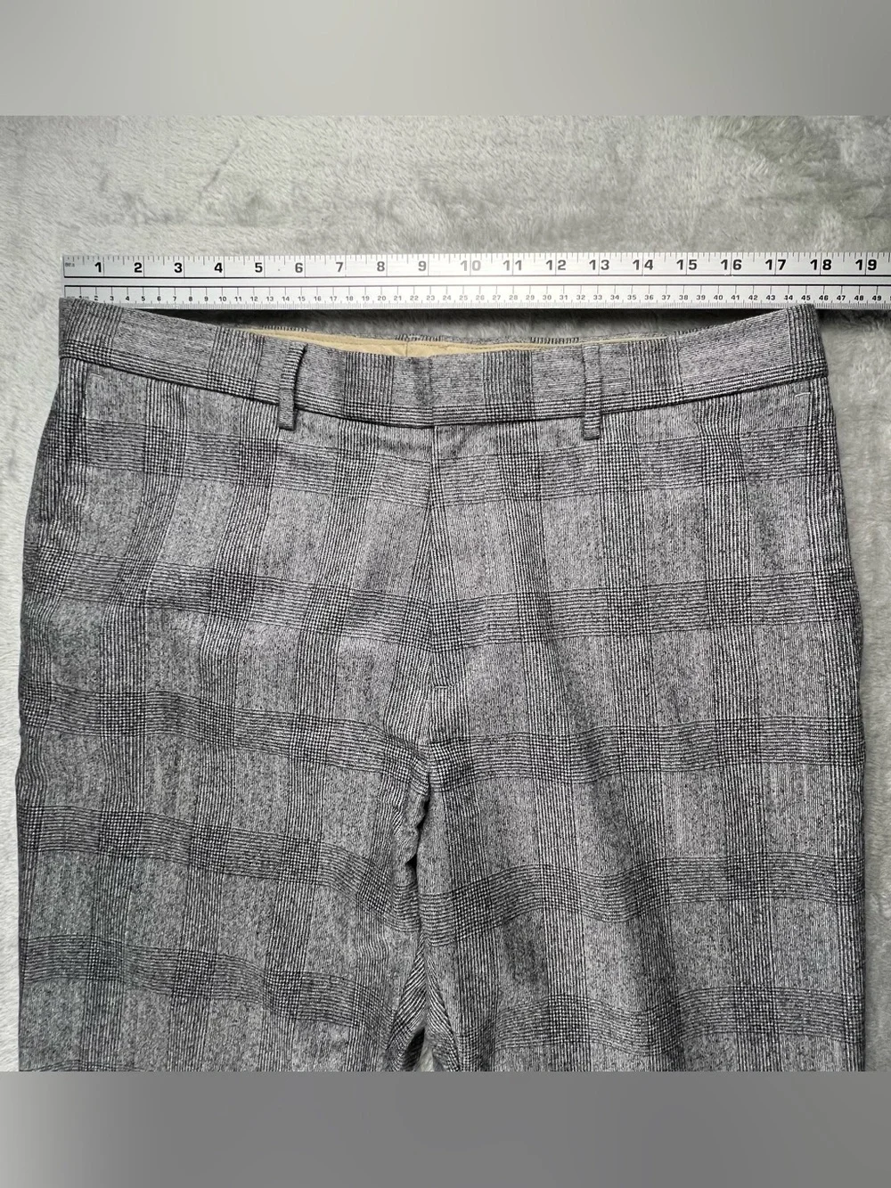 Banana Republic Pants Men 35x30 Gray Glen Plaid Vitale Barberis Wool Flannel